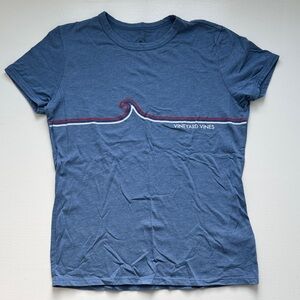 Vineyard Vines Blue Tee with Wave Accent